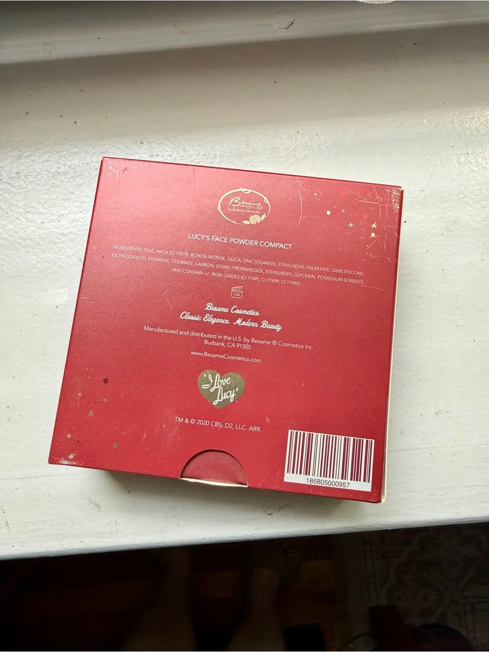 Besame Cosmetics I Love Lucy Powder Compact w/Box BNIB Limited Edition